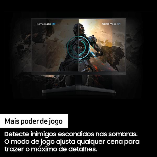 Monitor Gamer Samsung T350 27” FHD, Tela Plana, 75Hz, 5ms, HDMI, FreeSync, Game Mode Samsung