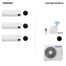 Kit Ar Condicionados 1x9.000 Btu E 2x12.000 Btu Multi Split WindFree Quente e Frio com Wifi (220V)