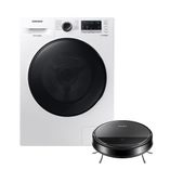 Kit Lava E Seca Wd11A Ecobubble Branca 11/7Kg 220V E Aspirador Robô 2 Em 1 Com Wi-Fi Vr5000