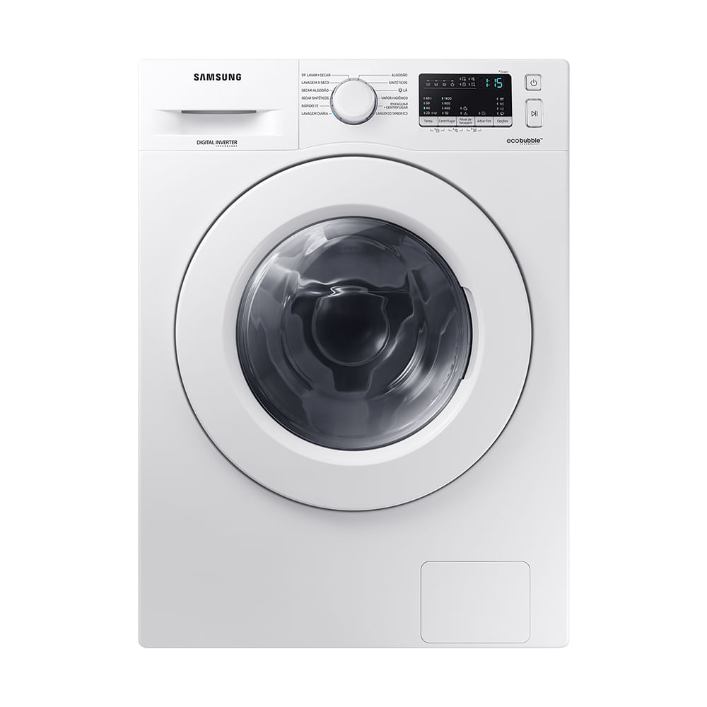 Lava e Seca Digital Inverter Samsung Ecobubble™ WD10M Branca 10.1kg Lava e Seca Digital Inverter Samsung Ecobubble™ WD10M Branca 10.1kg