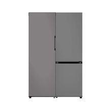 Geladeira Bespoke Duplex Inverse 328L e Freezer 1 porta 315L Side by Side Acabamento Vidro Temperado Cinza 127V