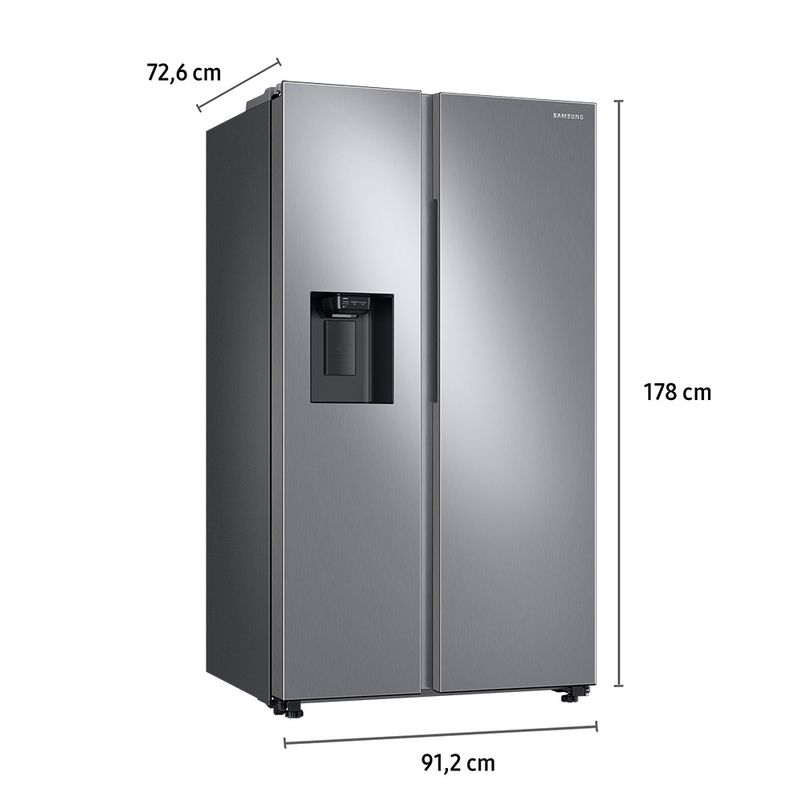 Geladeira Samsung RS60 Side by Side com All Around Cooling™ e SpaceMax™ 602L Inox Look Samsung