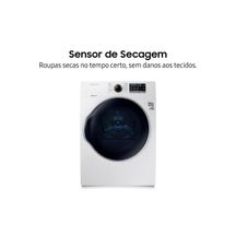 Secadora Samsung DV6800 Elétrica Porta Crystal Blue DV12K6800EW Branca 12Kg