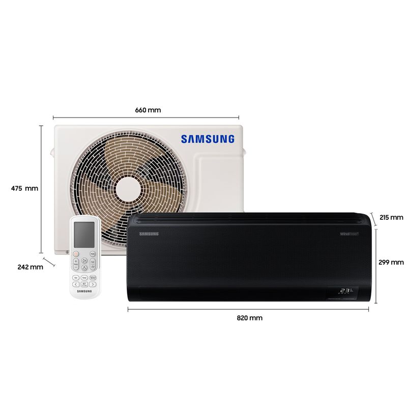 Ar Condicionado Split Inverter Samsung WindFree Black Edition WiFi