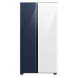 Geladeira Samsung Bespoke Side by Side com Porta de Abertura Automática 590L Cor Clean Navy e Clean White