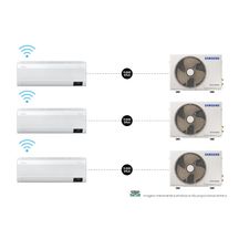 Kit Ar Condicionados Split Inverter Samsung WindFree Connect 3x9.000 BTUs Frio 220V