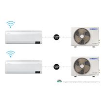 Kit Ar condicionados Split Inverter Samsung WindFree Connect 2x12.000 BTUs Frio 220V