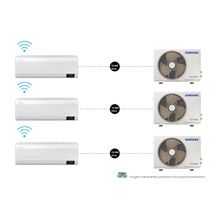 Kit Ar condicionados Split Inverter Samsung WindFree Connect 3x12.000 BTUs Frio 220V