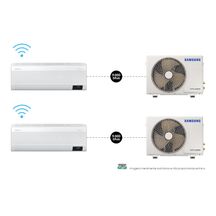 Kit Ar Condicionados Split Inverter Samsung WindFree Connect 2x9.000BTUs Frio 220V