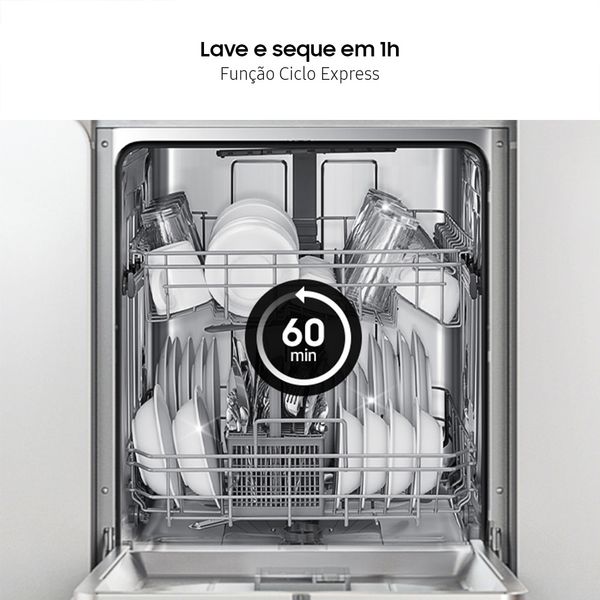 lava louças samsung inox preta 14 serviços 110v