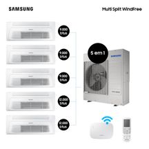 Penta-Split Samsung WindFree 34.000 BTUs(3x9.000 + 2x12.000 - CST 1 Via) Quente e Frio Wifi 220V