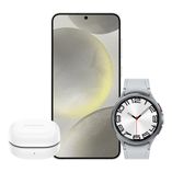 Galaxy S24+  512GB - Cinza + Galaxy Watch6 Classic LTE 47mm - Prata + Galaxy Buds FE - Grafite