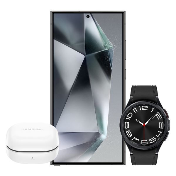 Galaxy-S24-Ultra-5G-1TB---Preto---Galaxy-Watch6-Classic-LTE-43mm---Preto---Galaxy-Buds-FE---Grafite