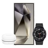 Galaxy S24 Ultra  512GB - Cinza + Galaxy Watch6 Classic LTE 43mm - Preto + Galaxy Buds FE - Grafite