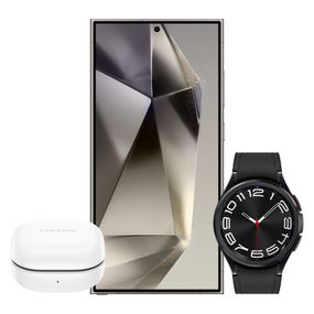 Galaxy S24 Ultra  1TB - Cinza + Galaxy Watch6 Classic LTE 43mm - Preto + Galaxy Buds FE - Grafite