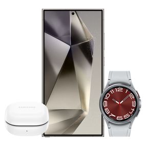 Galaxy S24 Ultra  1TB - Cinza + Galaxy Watch6 Classic LTE 43mm - Prata + Galaxy Buds FE - Grafite