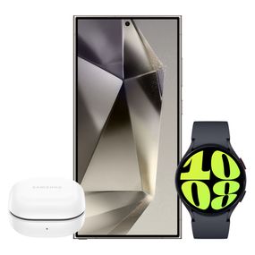 Galaxy S24 Ultra  1TB - Cinza + Galaxy Watch6 LTE 44mm - Grafite + Galaxy Buds FE - Grafite