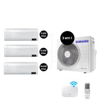 Tri-Split Samsung WindFree 24.000 BTUs (Hi Wall 1x9.000 + 1x12.000 + 1x18.000) Quente/Frio com WiFi