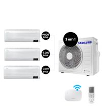 Tri-Split Samsung WindFree 24.000 BTUs (Hi Wall 2x9.000 & 12.000) Quente/Frio com WiFi 220V