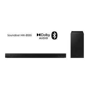 Soundbar Samsung HW-B555, com 2.1 canais, Bluetooth e Subwoofer sem fio