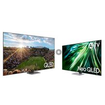 Samsung Smart TV 98" QLED Super Big 4K 98Q80C 2023 + AI Gaming TV 43" Neo QLED 4K 43QN90D 2024