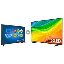 Samsung Smart Big TV 75" QLED 4K 75Q60D 2024 + Smart TV 32" Tizen HD 32T4300