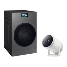 Lava e Seca Bespoke Samsung AI Laundry Heatpump WD20D Inox 20kg 127V + The Freestyle 2nd Gen.