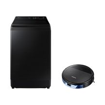 Lavadora Smart Samsung Digital Inverter WA14CG Black 14kg 220V + Aspirador Robô com conectividade Wi-FI