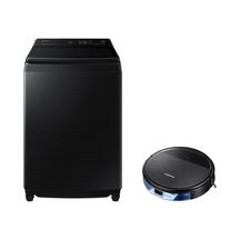 Lavadora Smart Samsung Digital Inverter WA17CG Black 17kg 220V + Aspirador Robô com conectividade Wi-FI