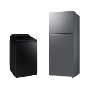 Lavadora Smart Samsung Digital Inverter WA14CG Black 14kg 127V + Geladeira Samsung TMF RT38DG6120S9FZ SmartThings 391L Inox Look Bivolt