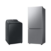 Lavadora Smart Digital Inverter WA23B Black 23kg 127V + Geladeira Samsung BMF RB50DG6020S9AZ SmartThings 462L Inox Look 127v