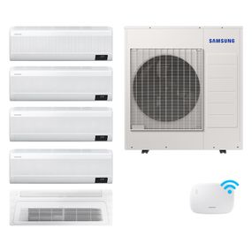 Penta-Split Samsung WindFree 34.000 BTUs (1x22000 - 4x9000) Quente/Frio com WiFi