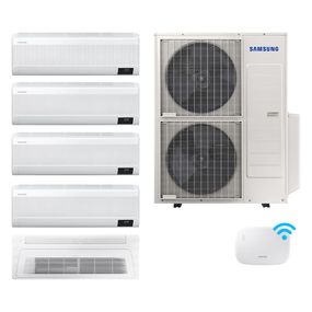 Penta-Split Samsung WindFree 48.000 BTUs (1x22000 -1X18000 - 3x9000) Quente/Frio com WiFi
