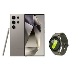 Celular Samsung S24 Ultra 256GB - Titânio Cinza + Galaxy Watch7 BT 44mm - Verde