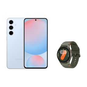 Celular Samsung Galaxy S24 FE (128GB) Azul + Galaxy Watch7 BT 40mm - Verde