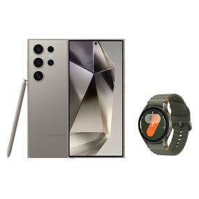 Celular Samsung S24 Ultra 256GB - Titânio Cinza + Galaxy Watch7 BT 40mm - Verde