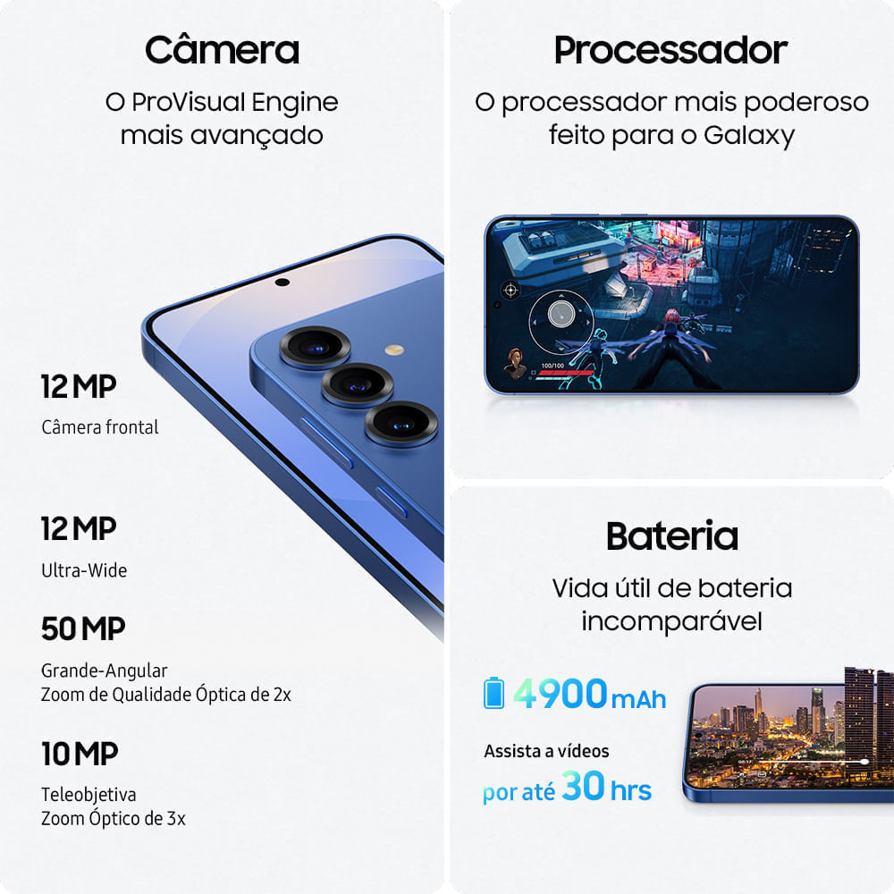Celular Samsung Galaxy S25+ 5G, 256GB, 12GB RAM, Câmera Tripla de 50+12 ...