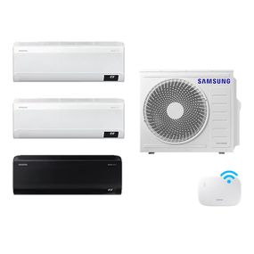 Tri-Split Samsung WindFree 24.000 BTUs (1x9000 Black Edition -2X9000 White) Q/F com WiFi 220V