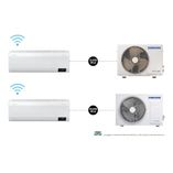 Kit Ar condicionados Split Inverter Samsung WindFree Connect 12.000 + 18000 BTUs Frio 220V