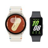 Watch7 BT 40mm - Creme + Galaxy Fit3 - Grafite