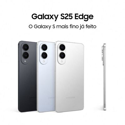 Celular Samsung Galaxy S25 Edge 5G, 512GB, 12GB RAM, Câmera Dupla