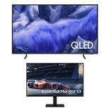 Samsung Vision AI TV 50" QLED 4K QEF1 2025 + Monitor Gamer Samsung 27" FHD 100Hz