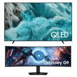 Samsung Vision AI TV 85" QLED 4K Q7F 2025 + Monitor Odyssey G9 49" DQHD 144Hz