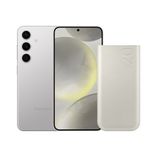 S24 (256GB) - Cinza + Bateria Carregador Portatil 3x USB-C 20000mAh Super Rapida 45W
