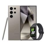 S24 Ultra (256GB) - Titânio Cinza + Galaxy Fit3 - Grafite