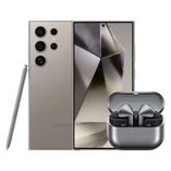 S24 Ultra (256GB) - Titânio Cinza + Galaxy Buds3 Pro - Cinza
