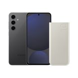 S24 FE (256GB) - Grafite + Bateria Carregador Portátil 2x USB-C, 10000mAh, Super Rápida 25W