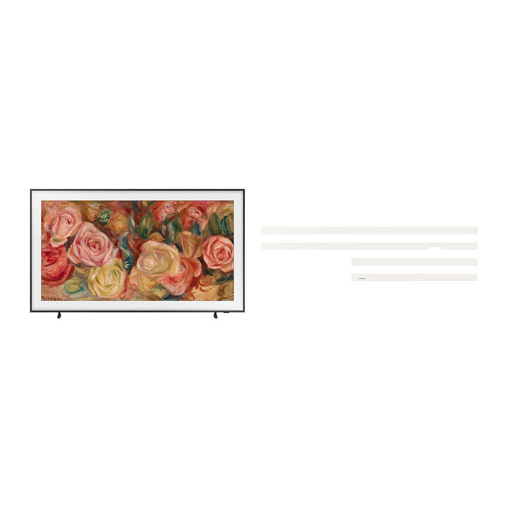 Smart TV 32” QLED The Frame 32LS03C + Moldura para Smart TV 32 polegadas The Frame 2023 cor branco